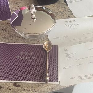 Asprey Silver Lidded Bowl with Spoon